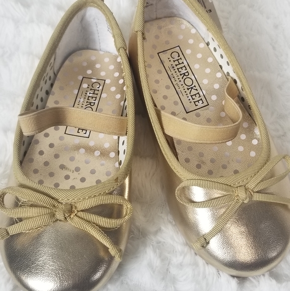Toddler Girls Gold Flats - Picture 5 of 5